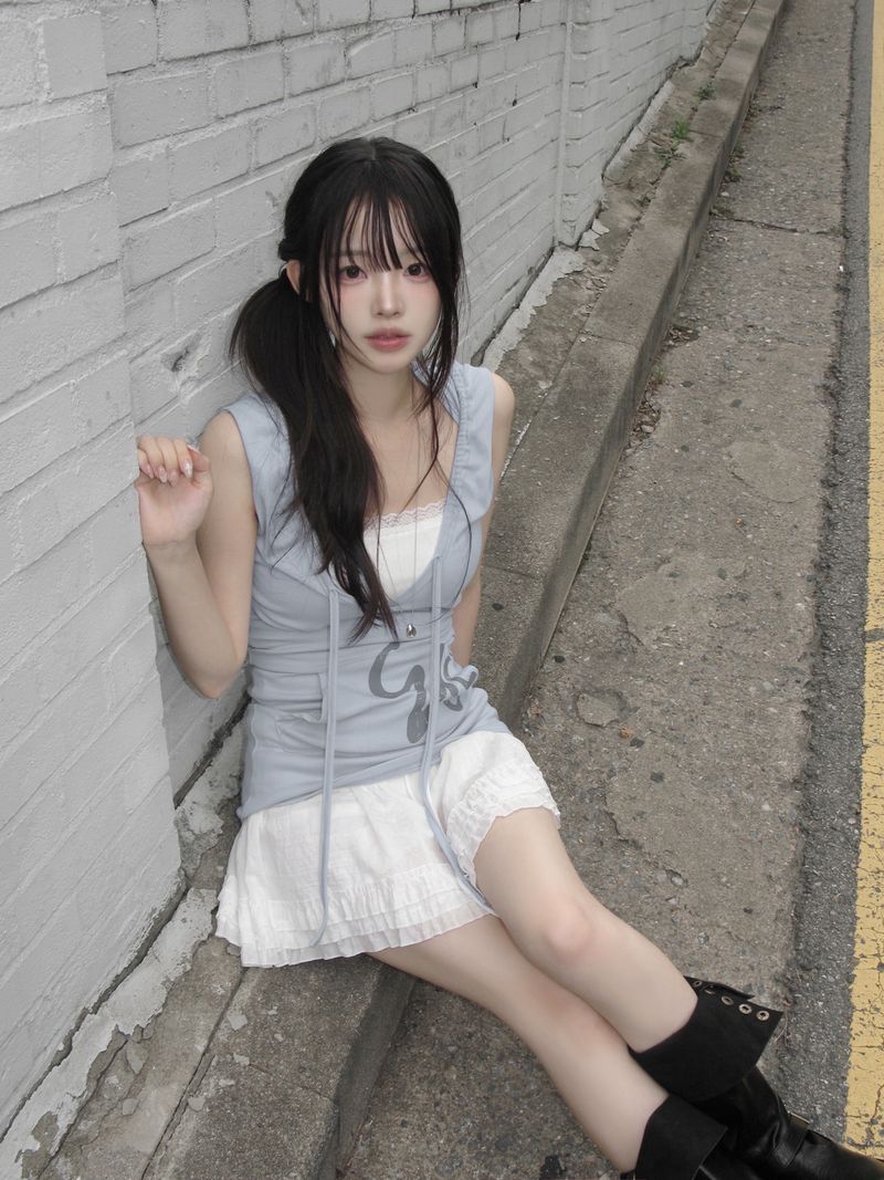 [made] forte halter hooded sleeveless