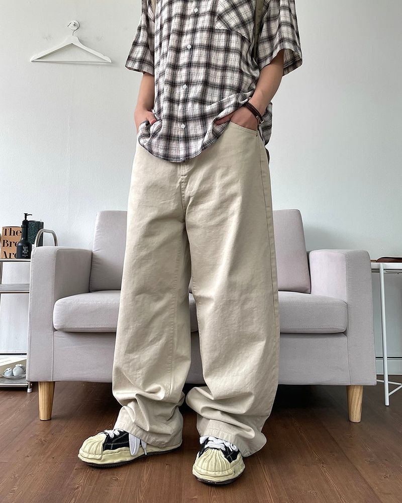 Basic Cotton Wide Pants 4C
