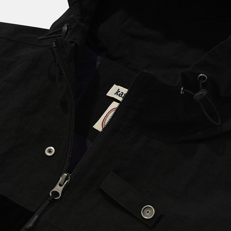 Voyage hooded zip vest / Black
