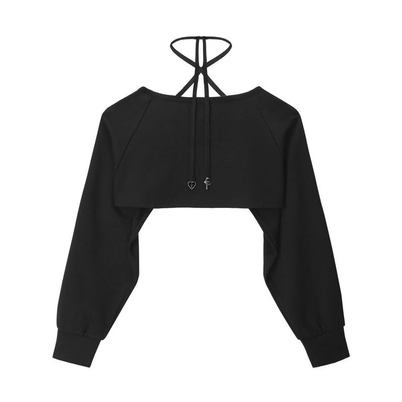 0 4 XXX strap bolero - BLACK