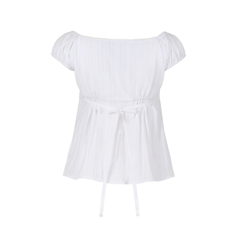 Angel Wrap Blouse - WHITE