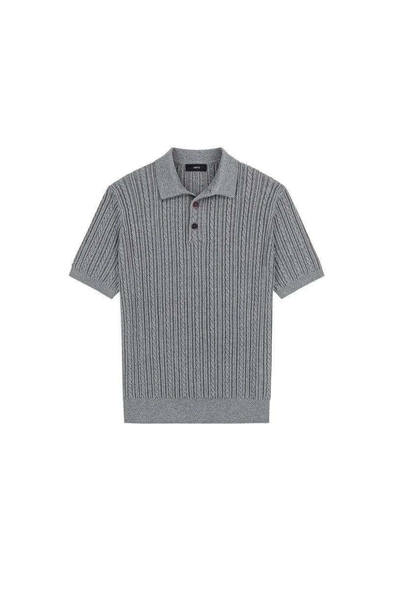 Jacquard Knit Polo Shirt