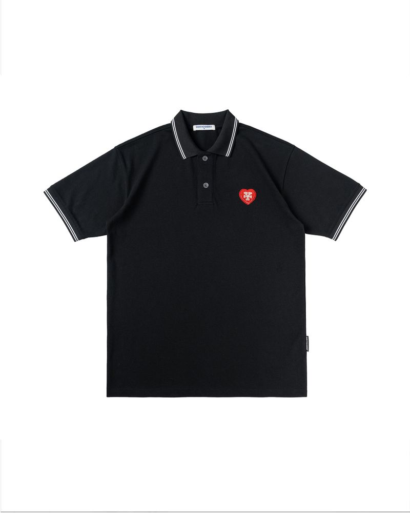 DirtyCoins（ダーティーコインズ）の「Heart Patch Regular Polo - Black（Tops）」
