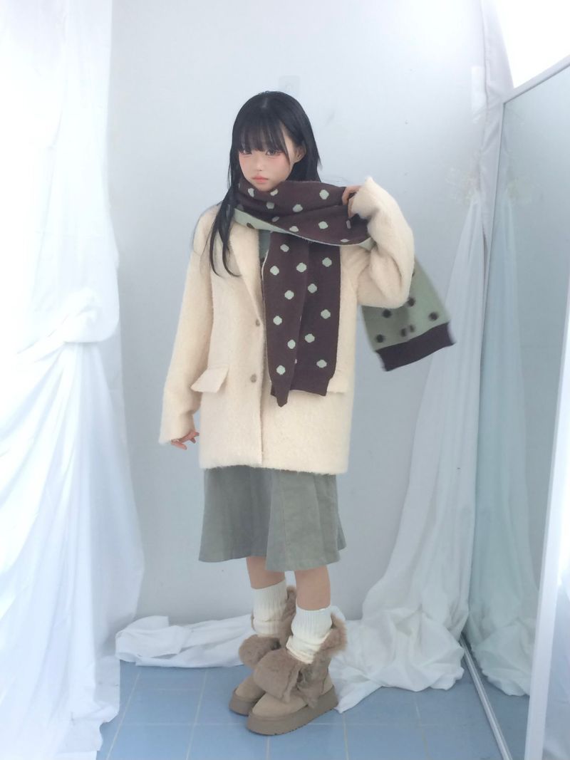 Hairy cream jacket
