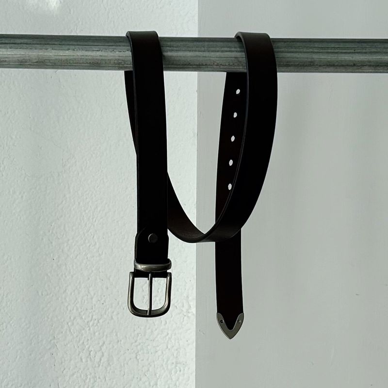 Terracotta Brown Leather Belt