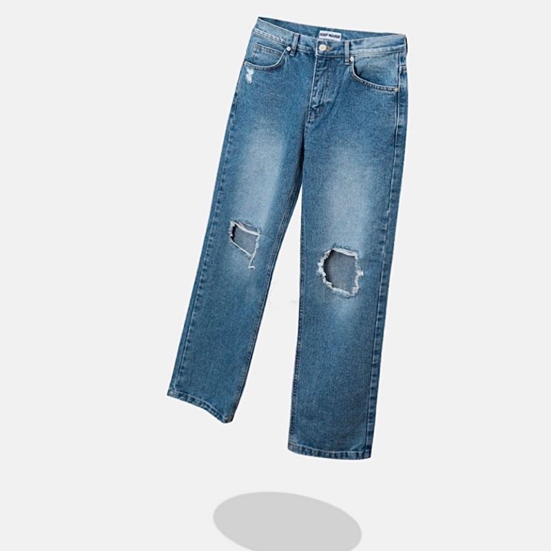 EASY DETROYED DENIM PANTS(2COLOR)