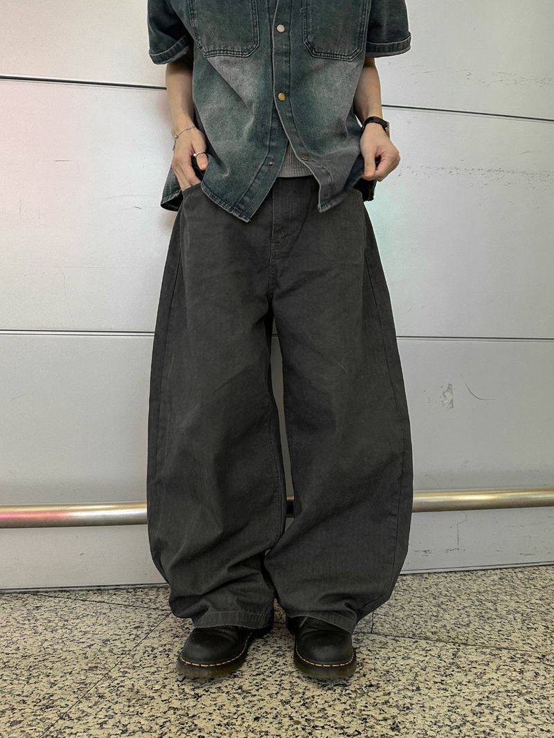 WHAT A LOOK(ワット ア ルック)の「Log Herringbone Balloon Wide Pants(Pants)」