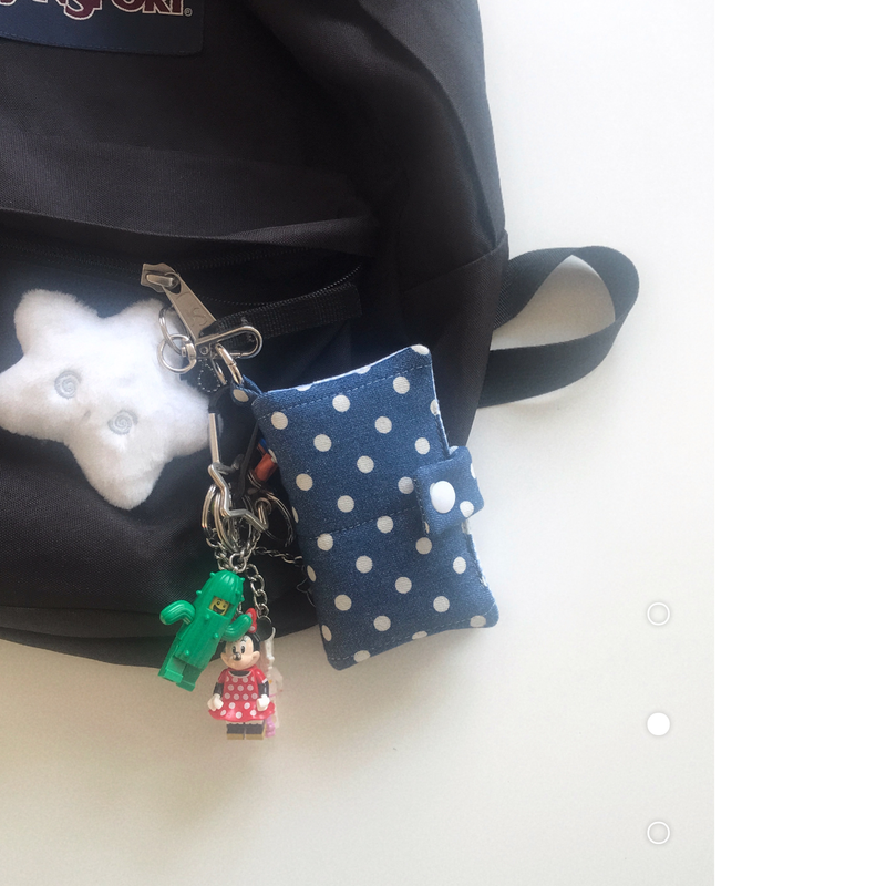 comfy wallet - dot denim