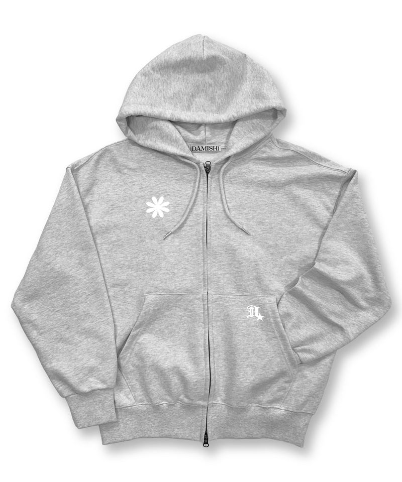 DAMISH（ダミッシュ）の「Symbol Logo Twoway Hoodie Zip-up_Gray（Tops）」