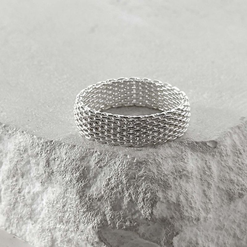 SV925-chain armor ring-silver