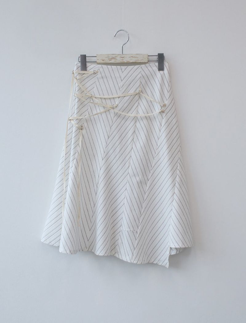 zigzag pattern midi skirt