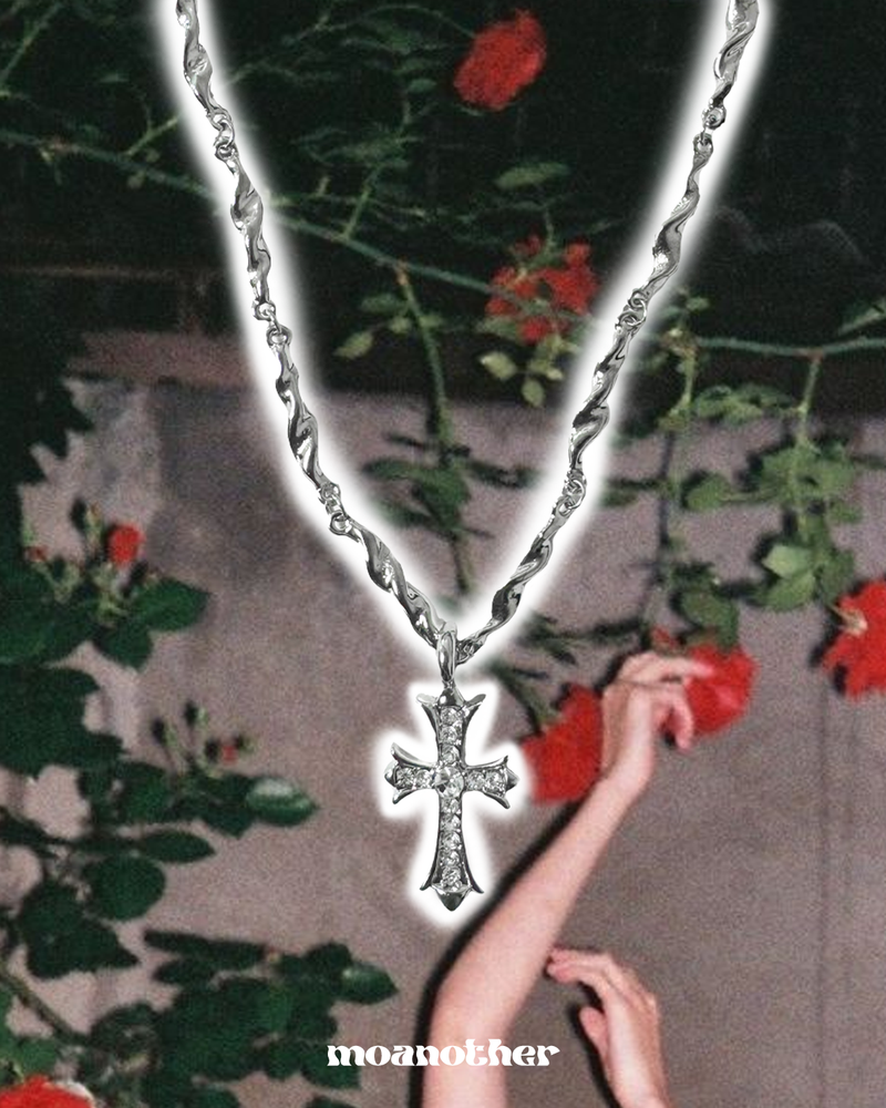 Cross Cubic Chain Necklace