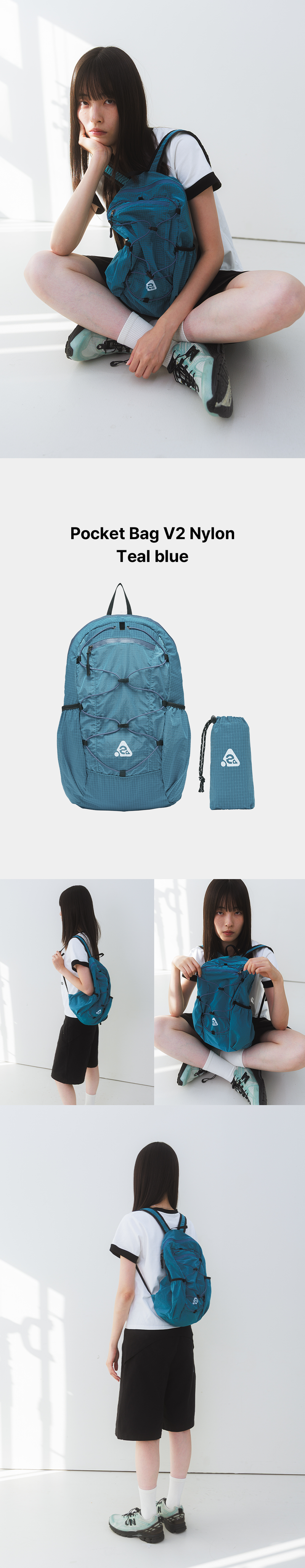 【即日発送】Ultra-light Compact PocketBag V2 Nylon Tealblue