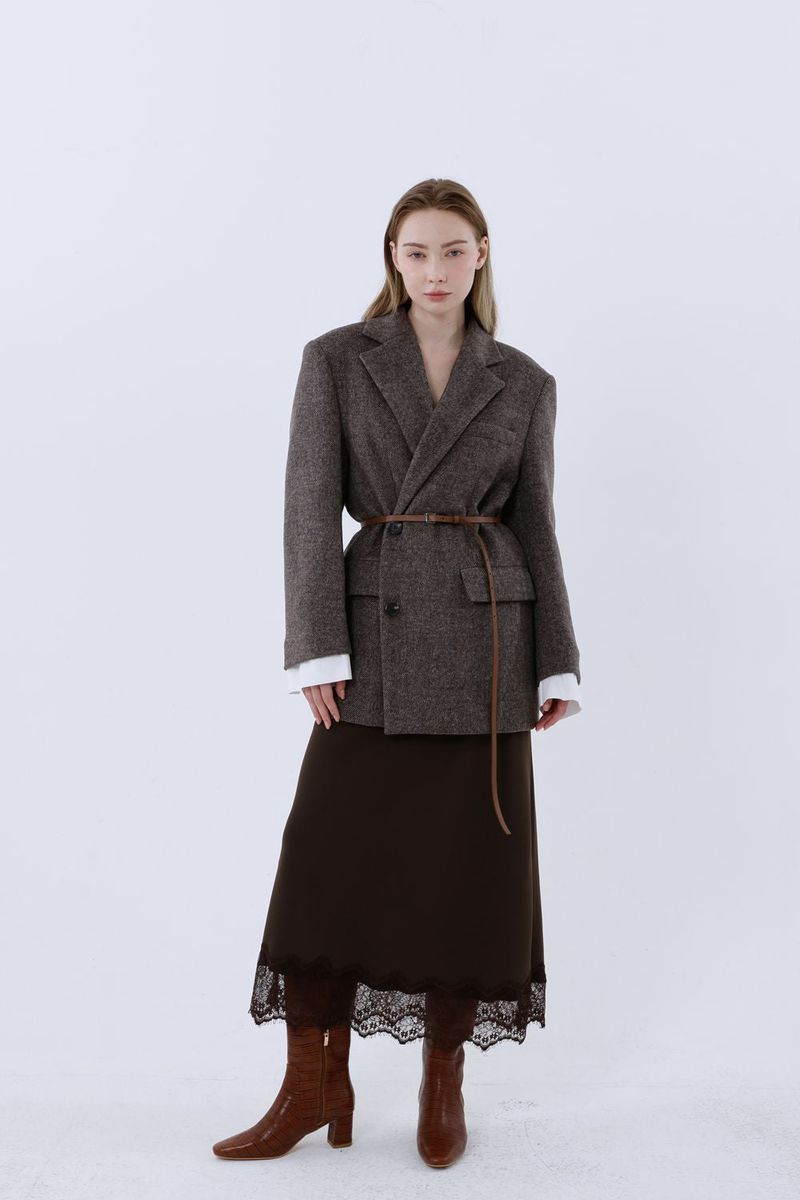 DADDY CONTOUR WOOL JACKET_BROWN