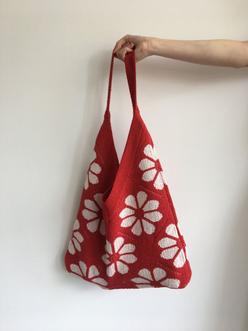Ez Flower Knit Bag (2color)
