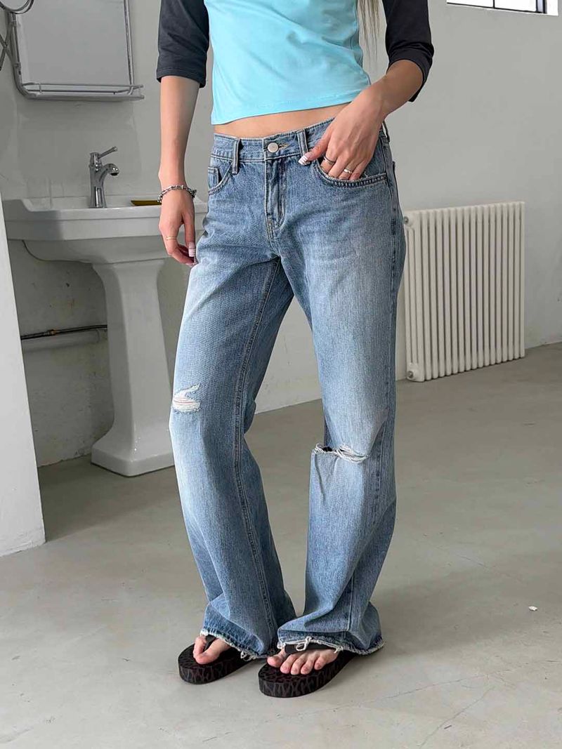 Vintage cutting boots cut denim pants