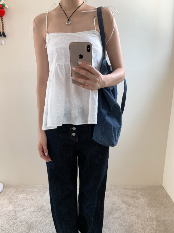 pattern string sleeveless