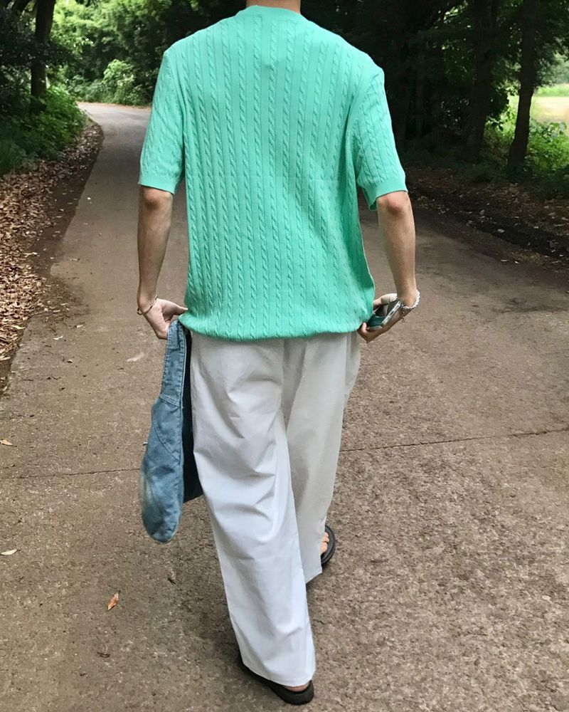 Palette twist short sleeve Knit