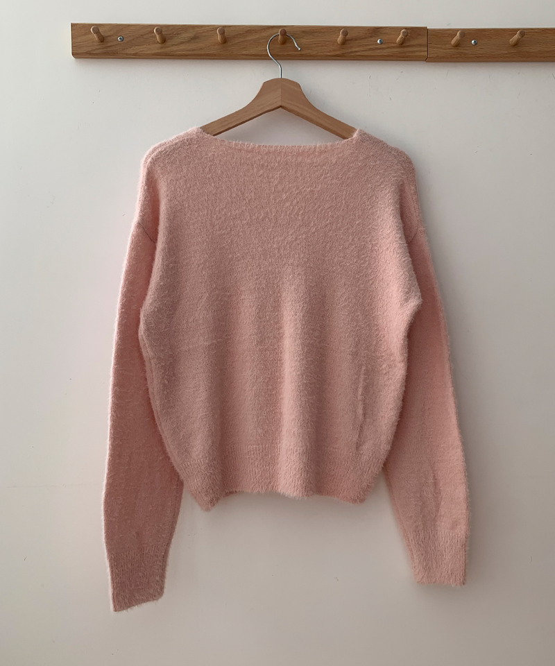 Soft Angora V-neck knitwear