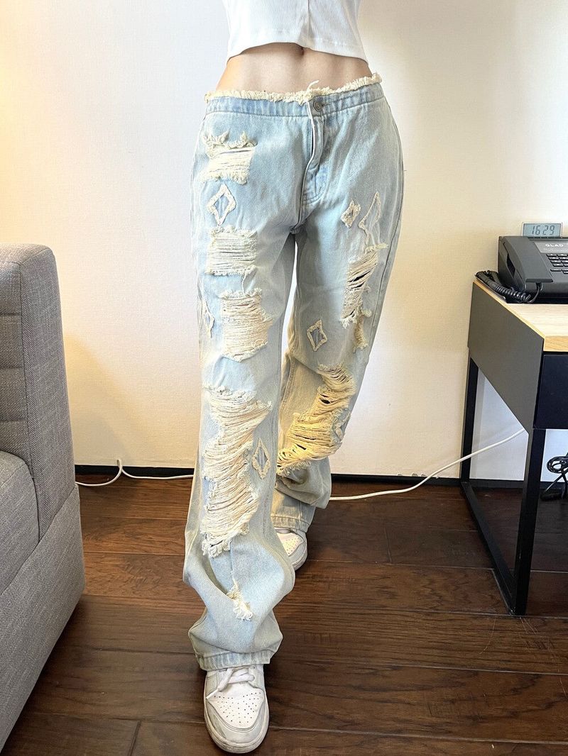 Seow(ソウ)の「1279. Dia patch damage denim wide pt(Pants)」