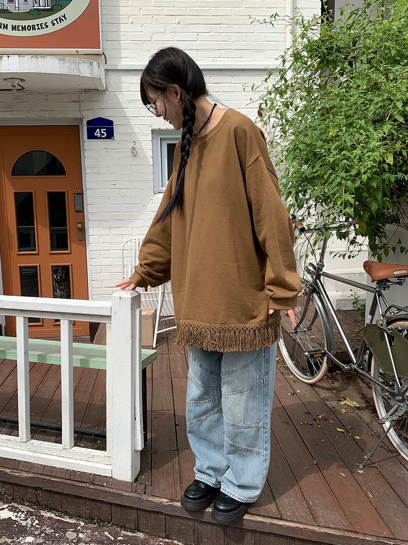 FRINGE TASSEL SWEAT SHIRT (3C)