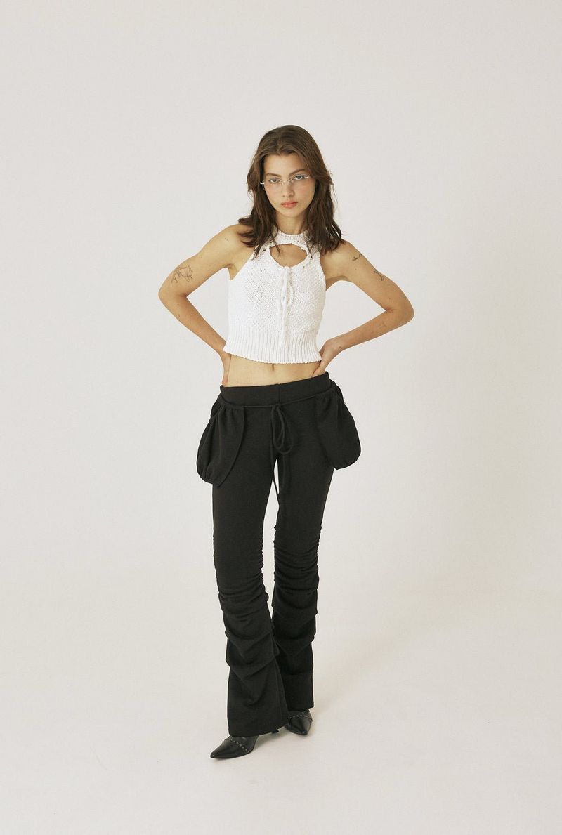 Pocket shirring pants