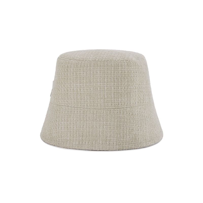 VA Stud Tweed Drop Bucket Hat / Beige