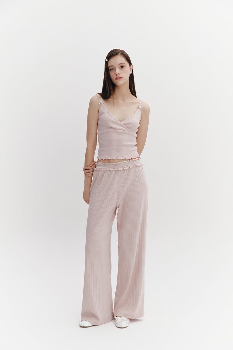 Wave Frill Pants Pink