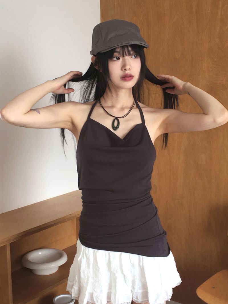 Minmin Vintage Oval Donut Two-Strap Necklace