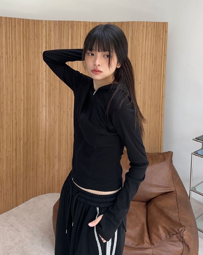 Riel Stitch Slim Hood Zip-Up