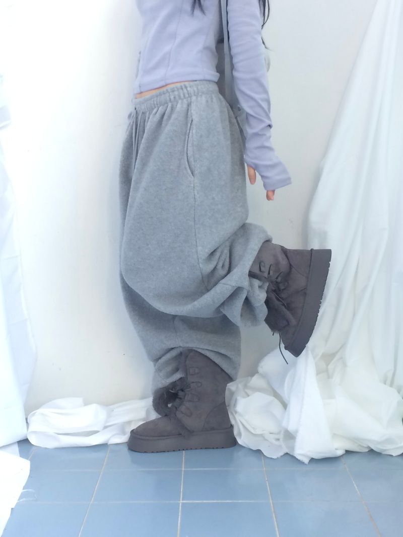 Suede Rabbit Fur Boots