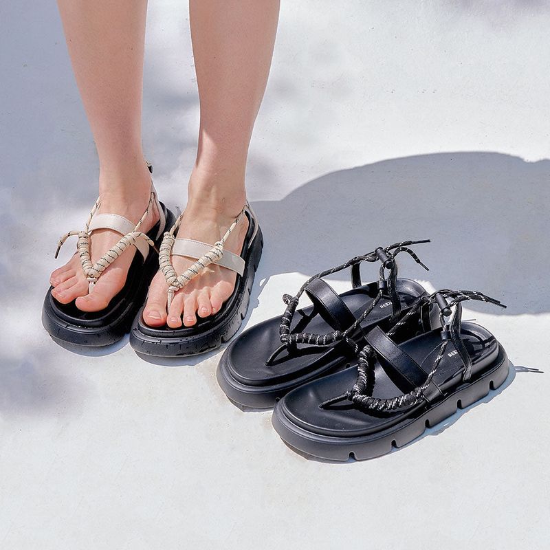  Isabella Drawstring Strap Sandal_S0177 (2Colors)