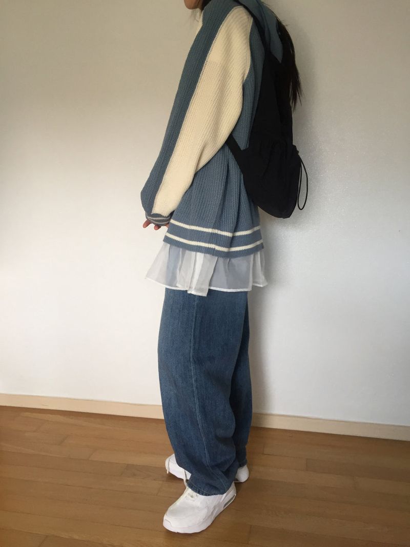 Coloring Hooded Zip-Up Knitwear (4 colors)