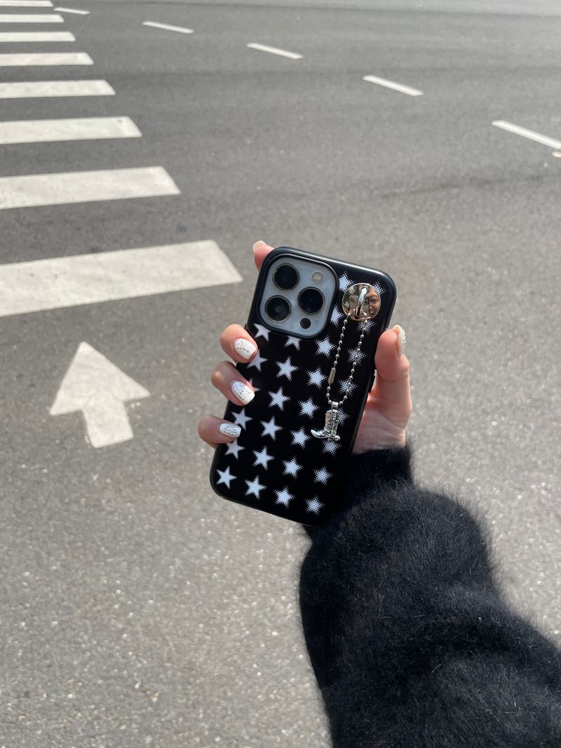 [BLACK] WHITE STARRR Tuff Bumper Case / TREEFORFIVE345
