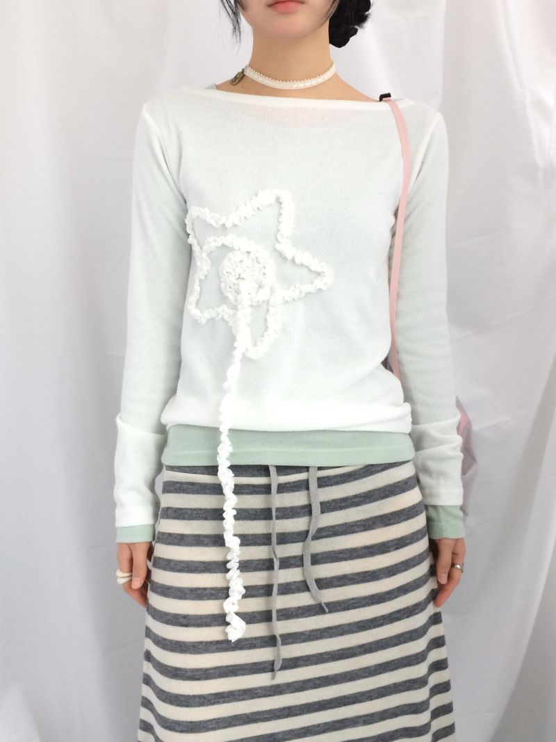 Creamy Star Knit Top