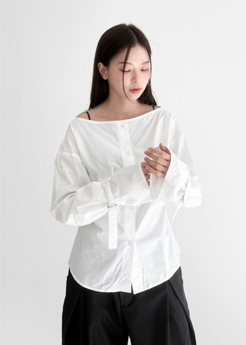  BOATNECK BELT BLOUSE