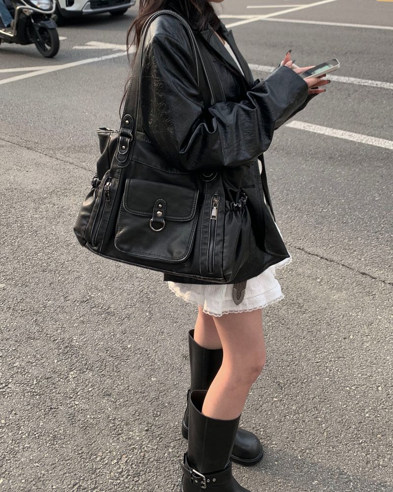 Belted half boots
