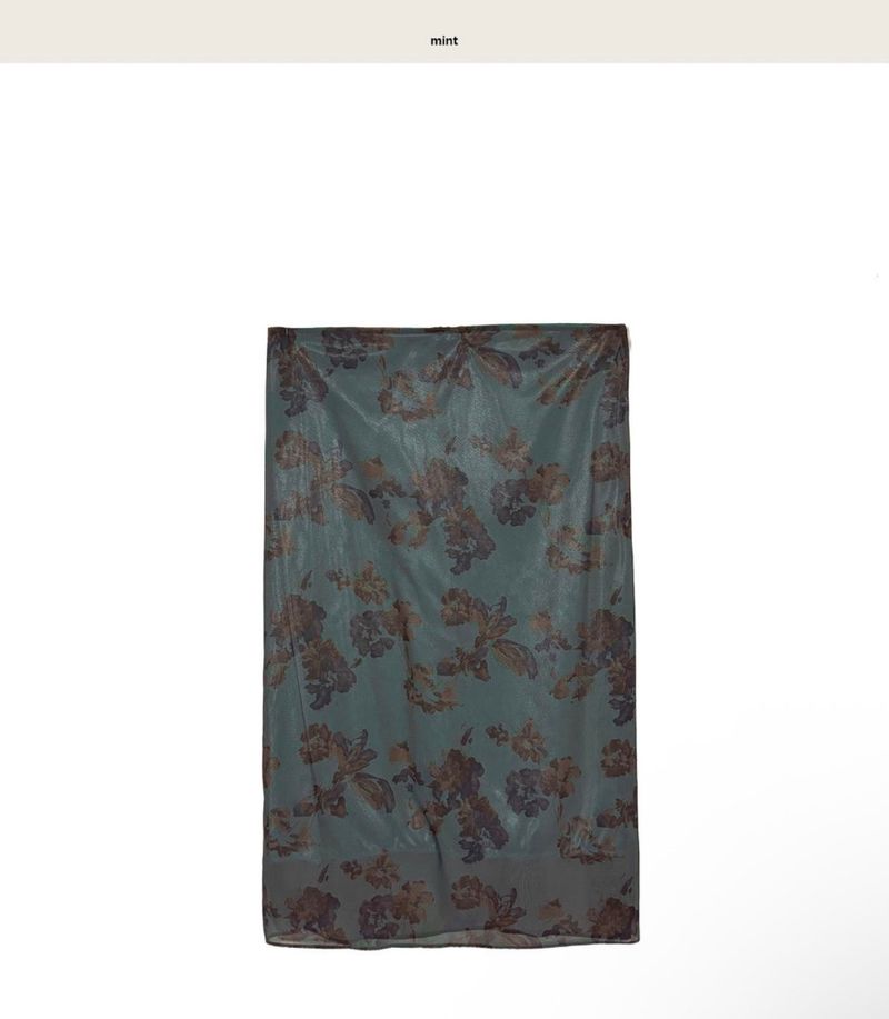deep rose vintage chiffon midi sk