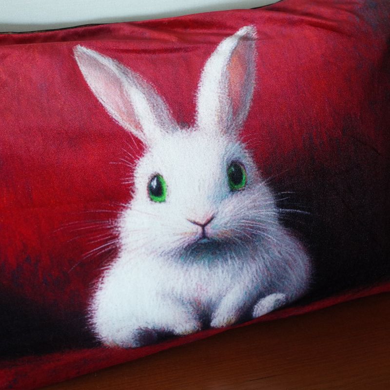 Velvet bunny pillowcase