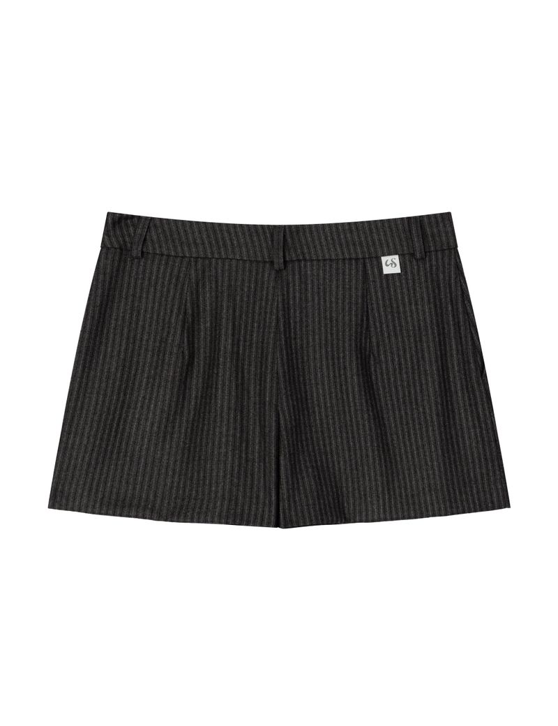 STRIPE PLEATED PANTS(CHARCOAL)