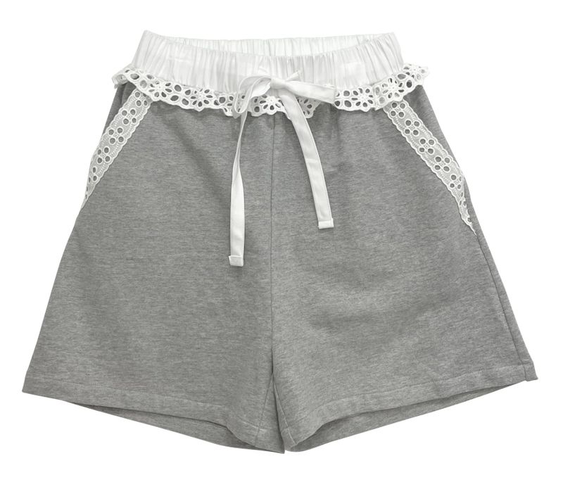 Lace band shorts