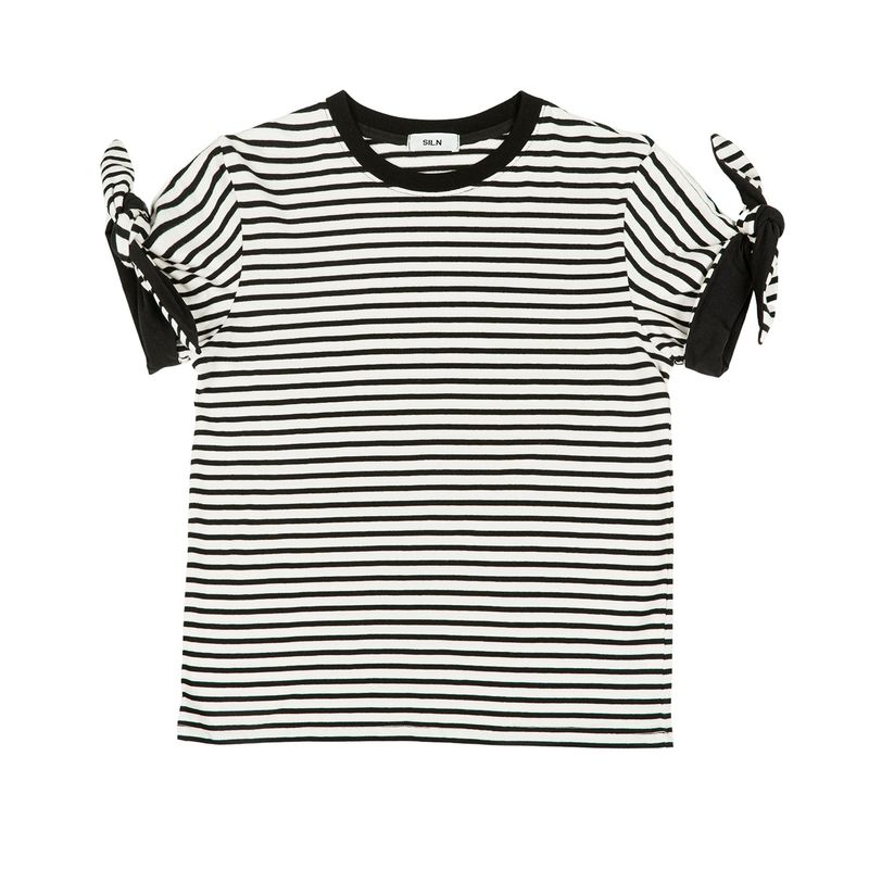 Stripe knot t-shirt (BLACK)
