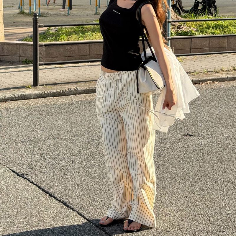 Melly Stripe Loose-fit Pants