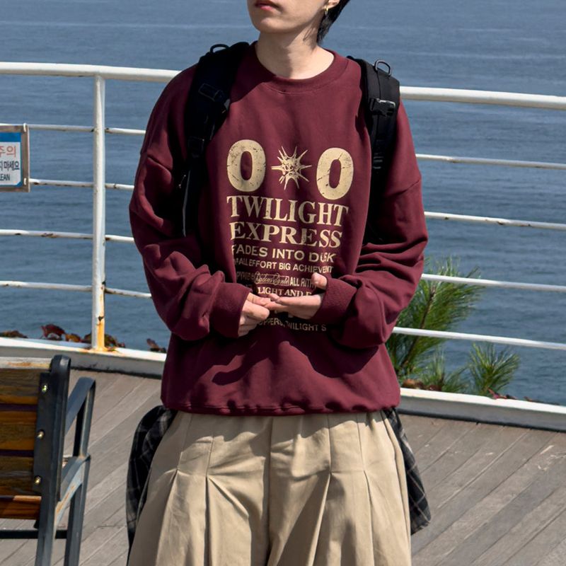 Cipher Print Oversized Sweatshirt