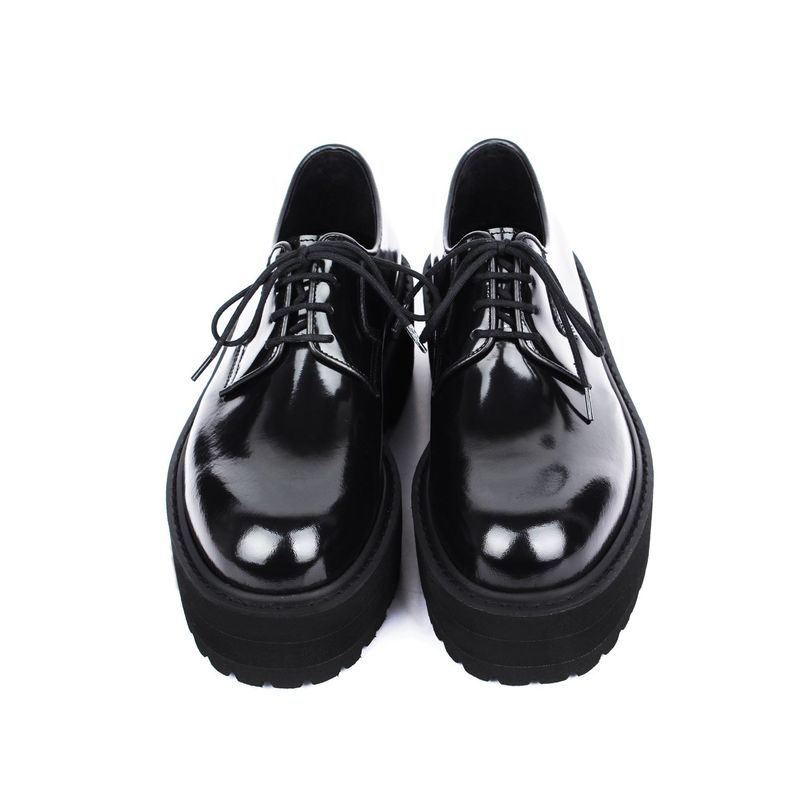 DAVID STONE HIGH-SOLE DERBY SHOES  new vibram commando sole