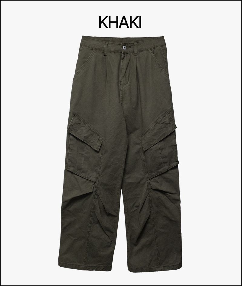 Koke pigment cotton cargo pants
