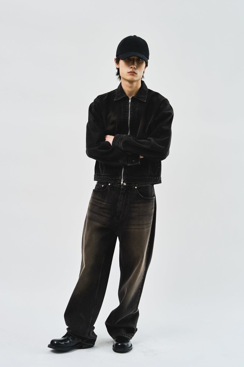 Norten Washed Denim Jacket_Washed Black