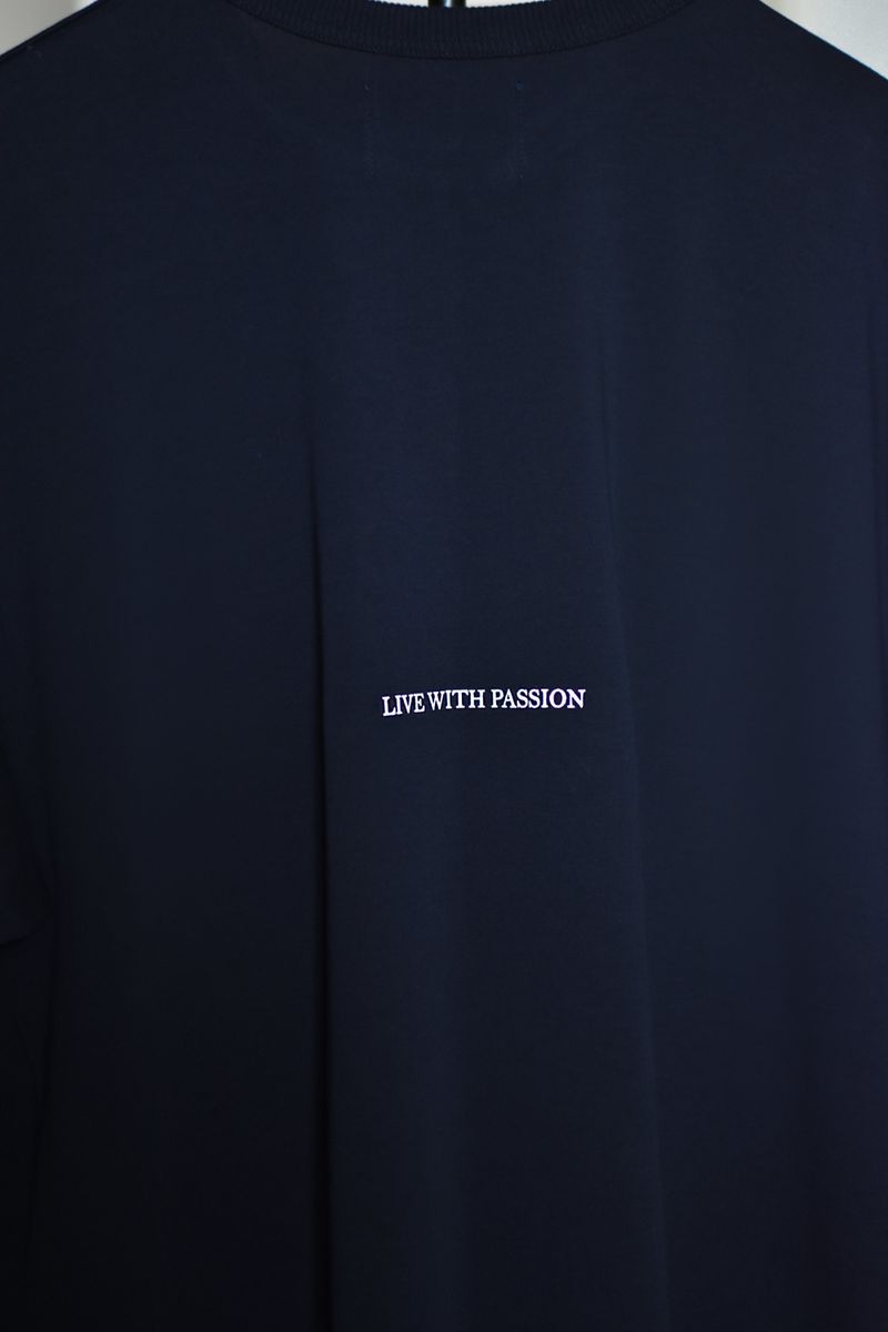 HEAVY JERSEY S/S COLLEGE TEE (NAVY)