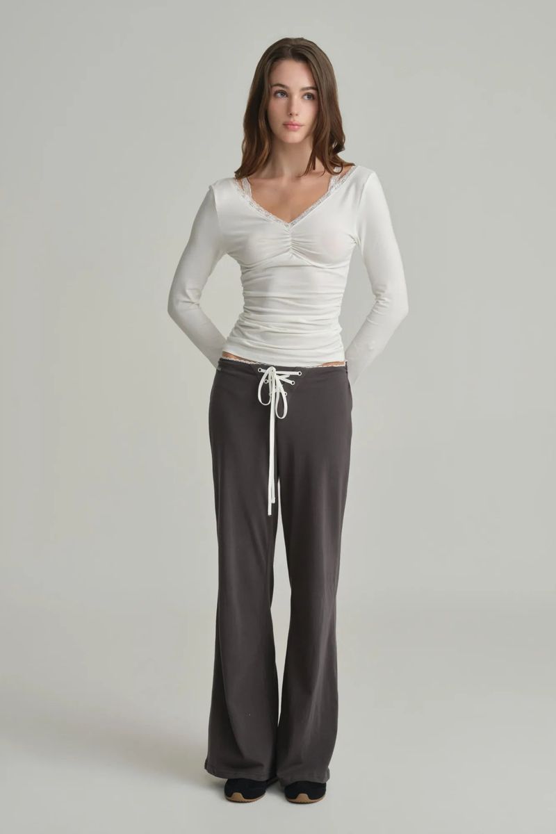 Ballerina lace long sleeve, White