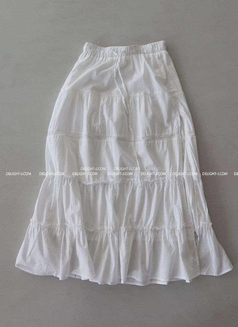 Open maxi lace cancan long skirt